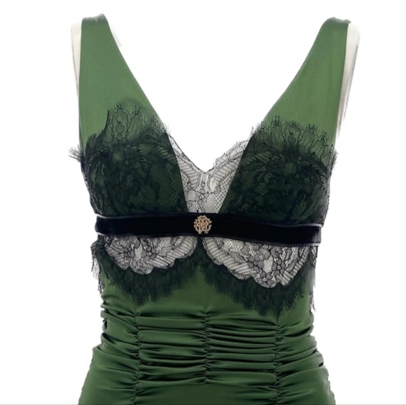 Roberto Cavalli Lace Silk Ruched Top, size IT46 - Picture 6 of 14